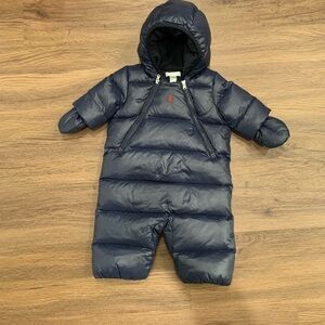 Navy Blue Kids Puffer Snowsuit